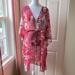 Profile by Gottex Swim Coverup Red & White Size XL NWT